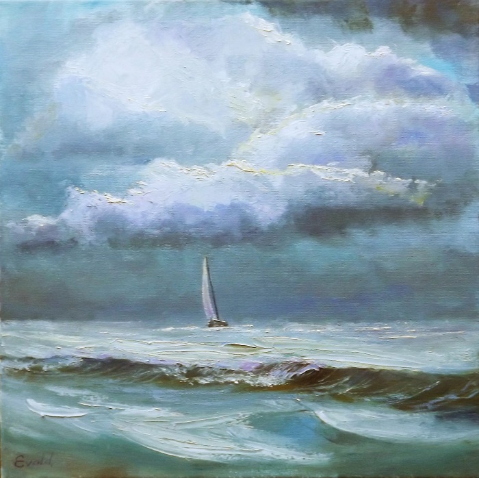 Boat in the Storm **SOLD**